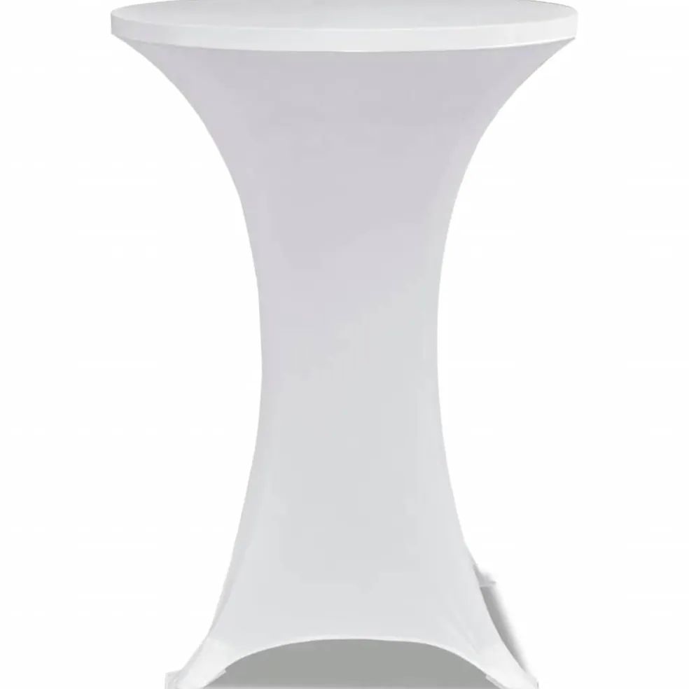 vidaXL Statafelhoes Stretch Ø60cm Wit (2 stuks)