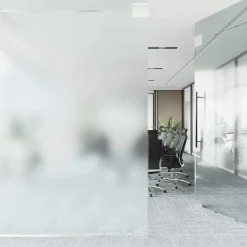 vidaXL Statisch raamfolie Frosted Grijs 45 x 500 cm PVC