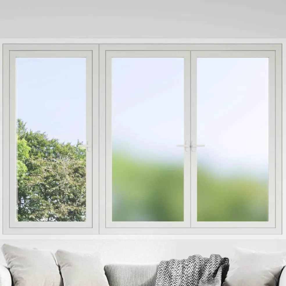 vidaXL Statisch raamfolie Frosted Grijs 45 x 500 cm PVC