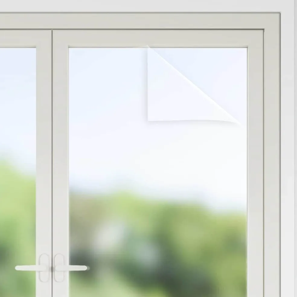 vidaXL Statisch raamfolie Frosted Grijs 45 x 500 cm PVC