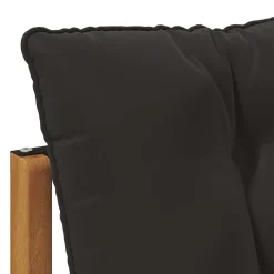 vidaXL 3 st Buitenzitmiddelsofa Massief acaciahout en Textilene Stof