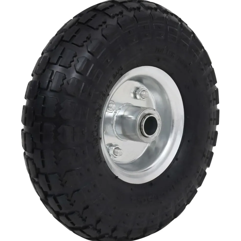 vidaXL Steekwagenwielen 4,10/3,50-4 (260x83) rubber 2 st