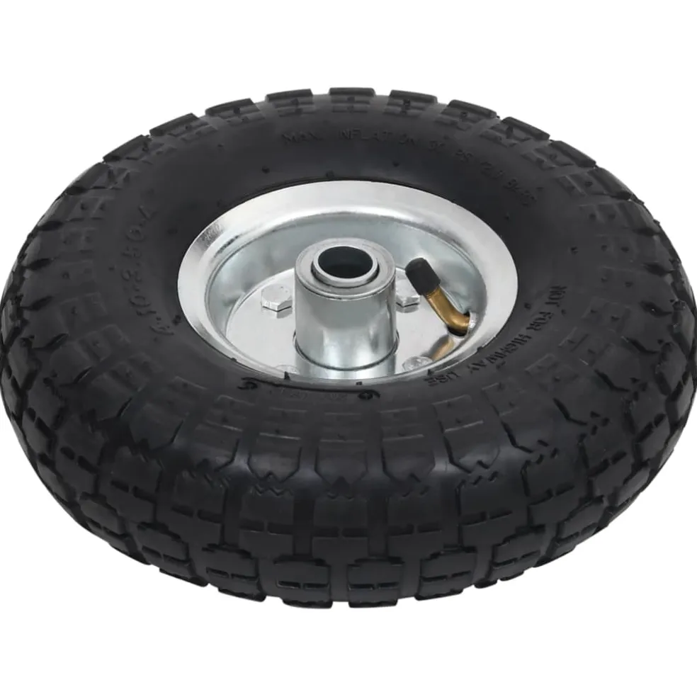 vidaXL Steekwagenwielen 4,10/3,50-4 (260x83) rubber 2 st