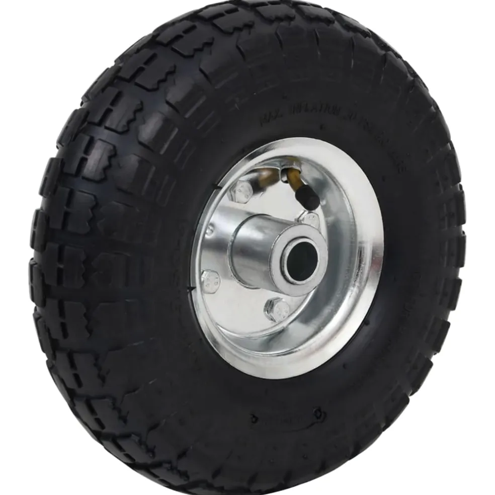 vidaXL Steekwagenwielen 4,10/3,50-4 (260x83) rubber 2 st