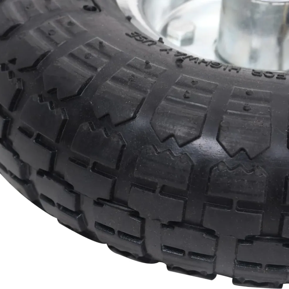 vidaXL Steekwagenwielen 4,10/3,50-4 (260x83) rubber 2 st