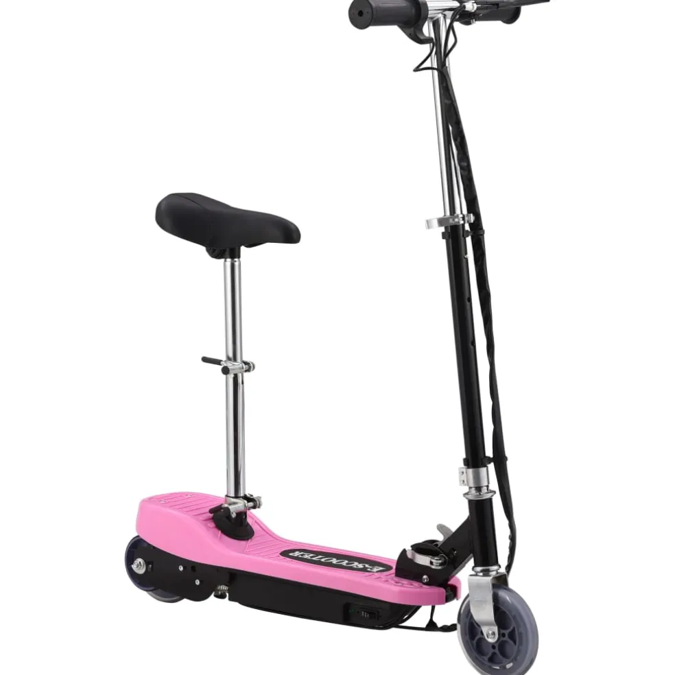 vidaXL Step elektrisch met zitje 120 W roze