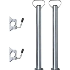vidaXL 2 steunbuizen met 2 klemmen voor 48 mm neuswiel