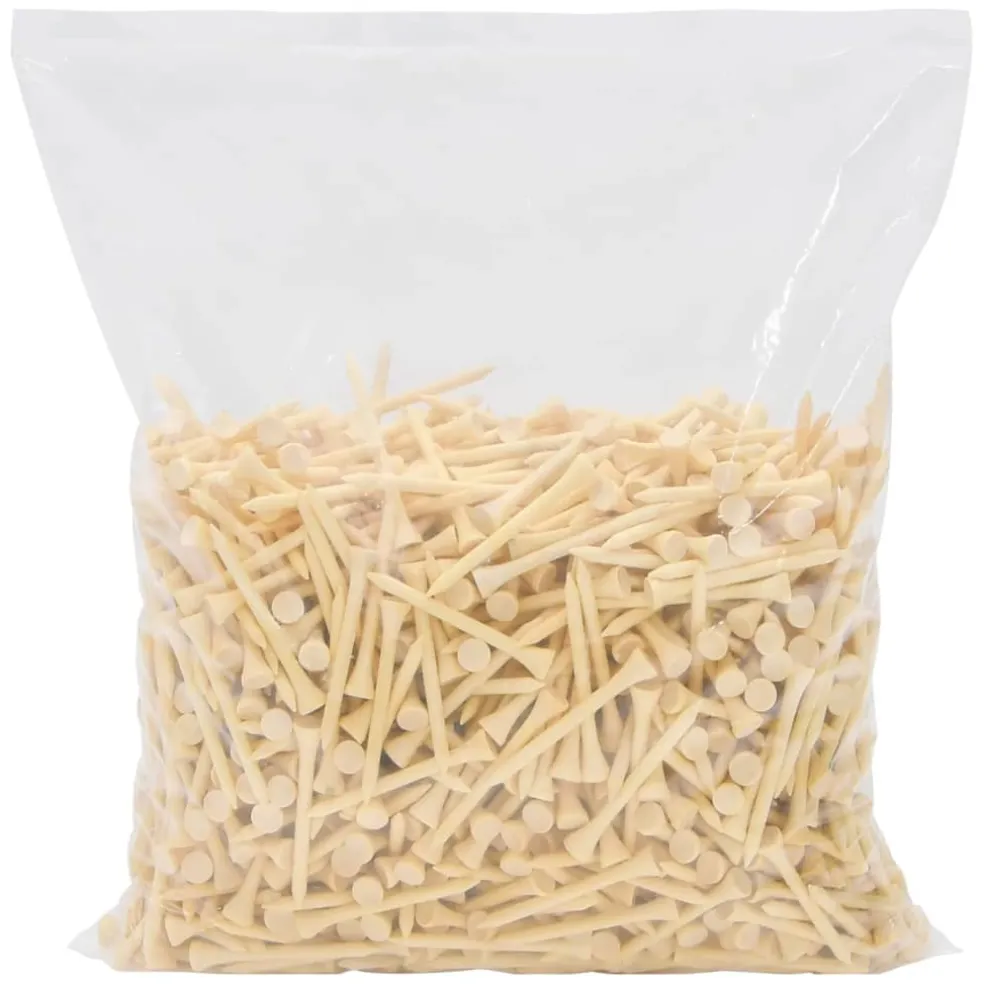 vidaXL 1000 st Golftees 83 mm bamboe