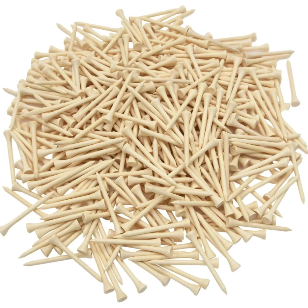 vidaXL 1000 st Golftees 83 mm bamboe