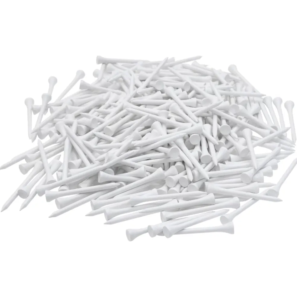 vidaXL 1000 st Golftees 83 mm bamboe wit