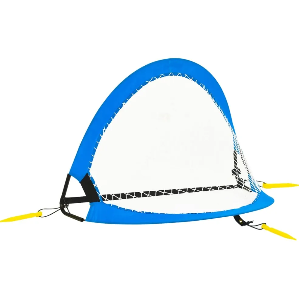 vidaXL 2 st Kindervoetbaldoelen met opbergtas 75,5x46x48 cm
