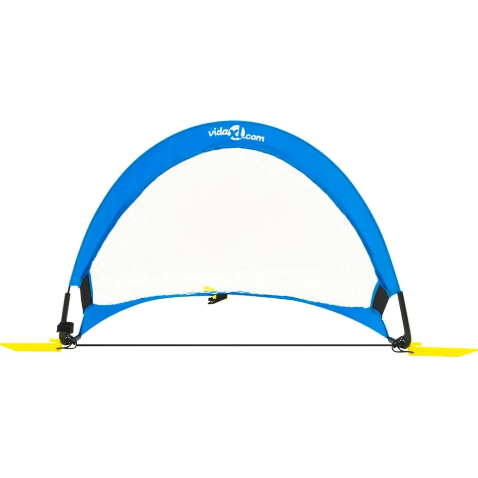 vidaXL 2 st Kindervoetbaldoelen met opbergtas 75,5x46x48 cm
