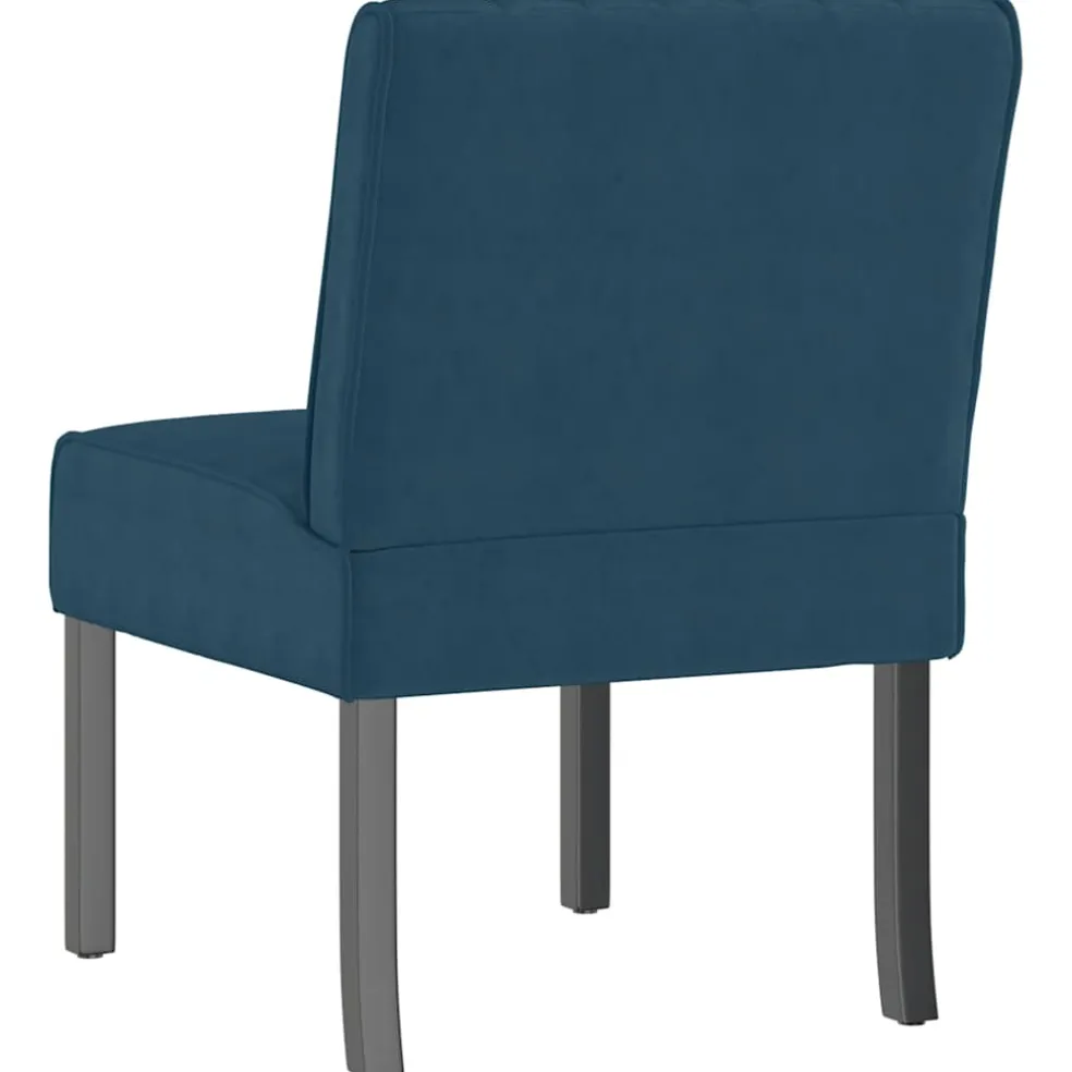 vidaXL Stoel fluweel blauw