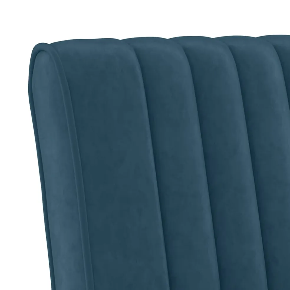 vidaXL Stoel fluweel blauw