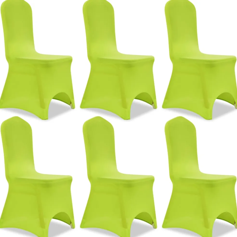 vidaXL Stoelhoes stretch antraciet 6st groen