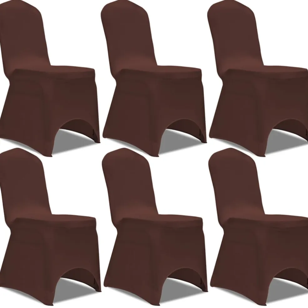 vidaXL Stoelhoes stretch 6 st bruin