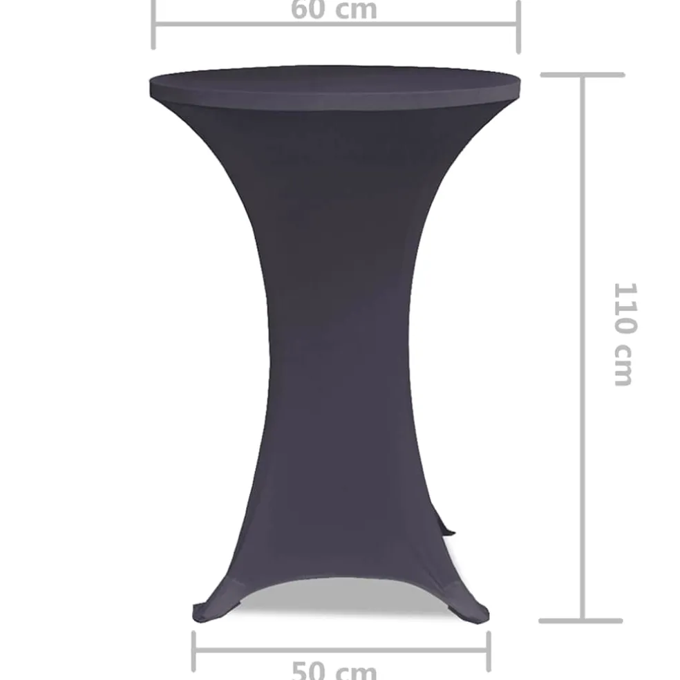 vidaXL Stoelhoes stretch 2st 60 cm antraciet