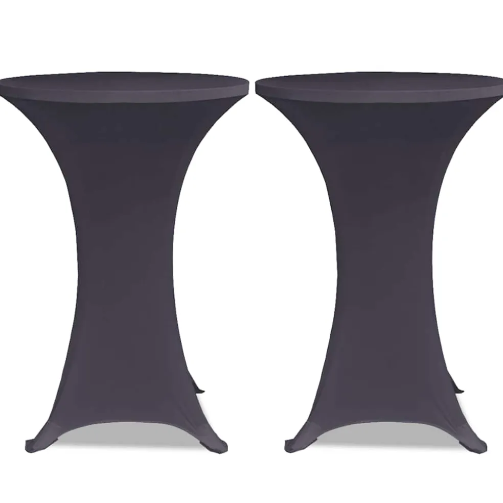 vidaXL Stoelhoes stretch 2st 60 cm antraciet