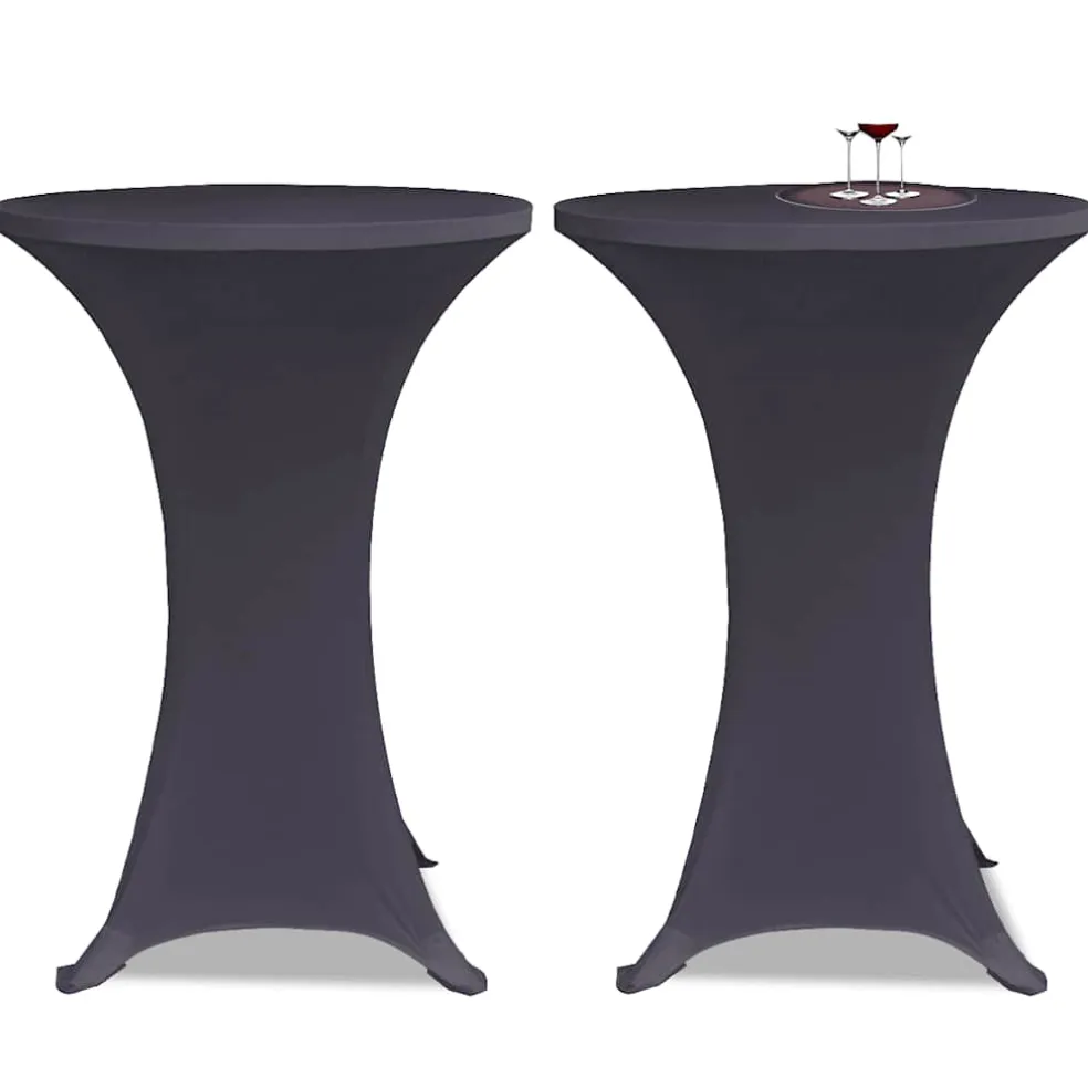 vidaXL Stoelhoes stretch 2st 60 cm antraciet