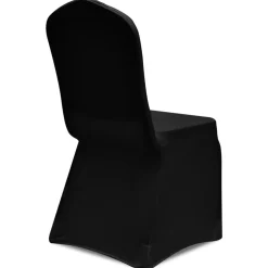 vidaXL Stoelhoes stretch 4 stuks zwart