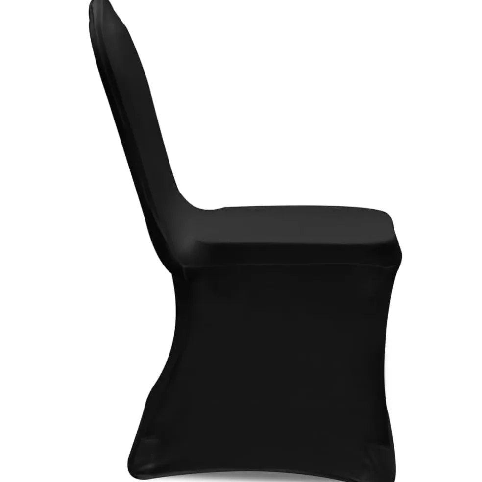 vidaXL Stoelhoes stretch 4 stuks zwart
