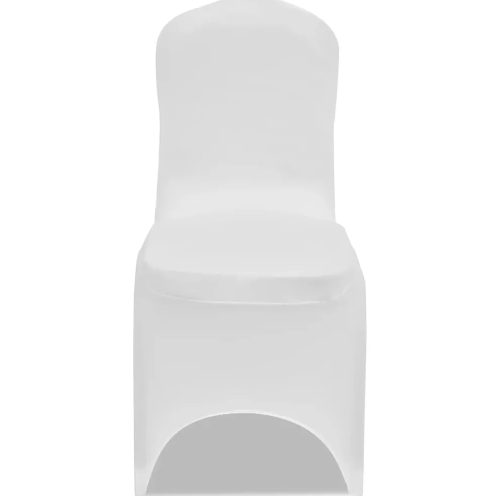 vidaXL Stoelhoes stretch 4 stuks wit