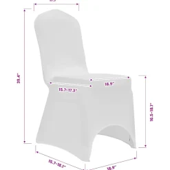 vidaXL Stoelhoes stretch 4 stuks wit