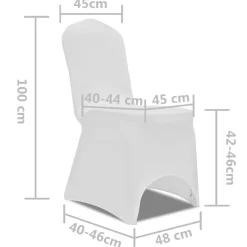 vidaXL Stoelhoes stretch 4 stuks wit
