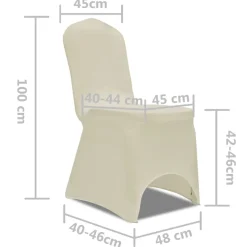 vidaXL Stoelhoes stretch 4 stuks Crèmekleurig