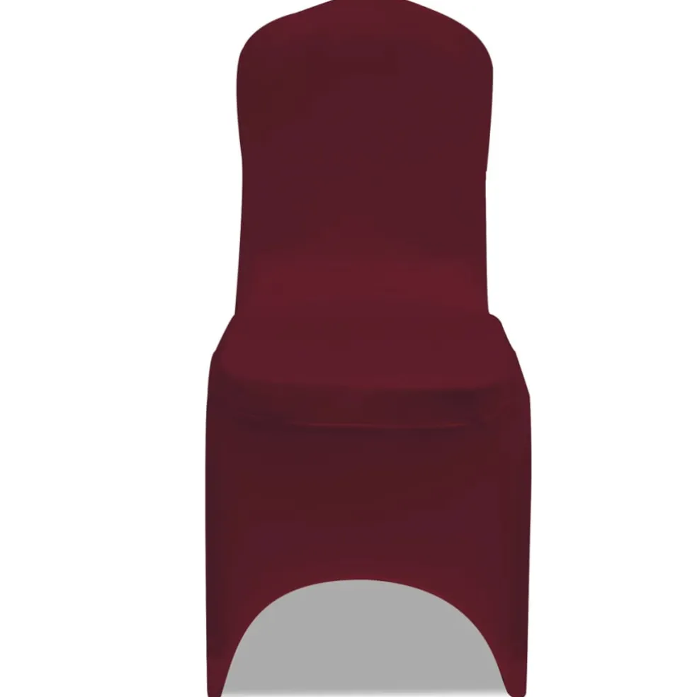 vidaXL Stoelhoes stretch 4 stuks bordeaux