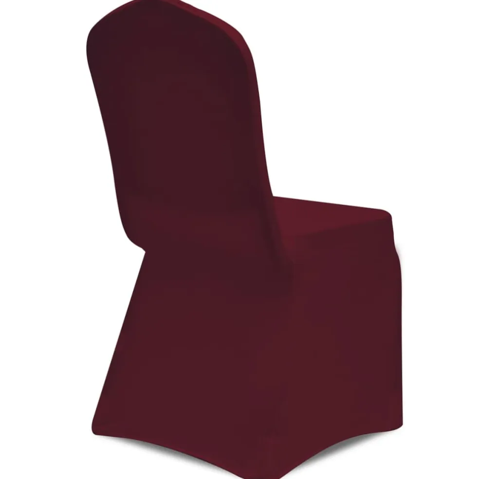 vidaXL Stoelhoes stretch 4 stuks bordeaux