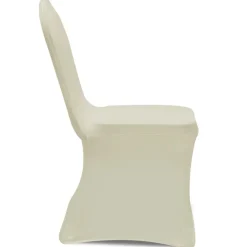 vidaXL Stoelhoezen stretch crème 100 st