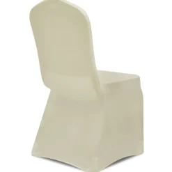 vidaXL Stoelhoezen stretch crème 100 st