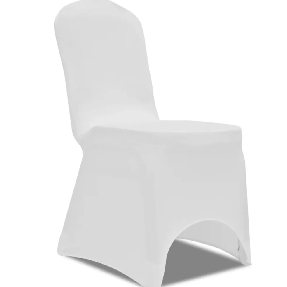 vidaXL Stoelhoezen stretch 18 st wit