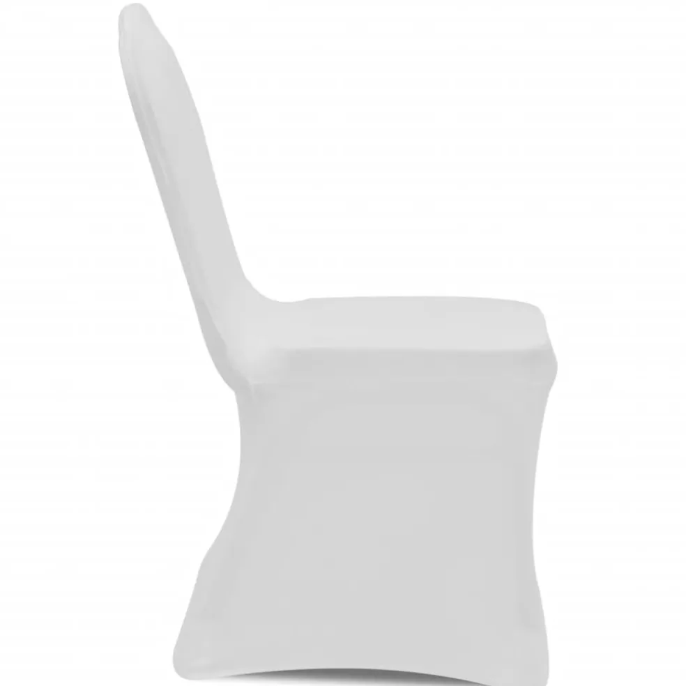 vidaXL Stoelhoezen stretch wit 100 st