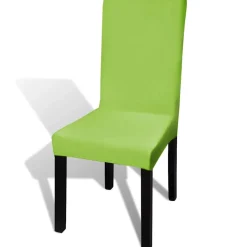 vidaXL Stoelhoezen 6 st stretch recht groen