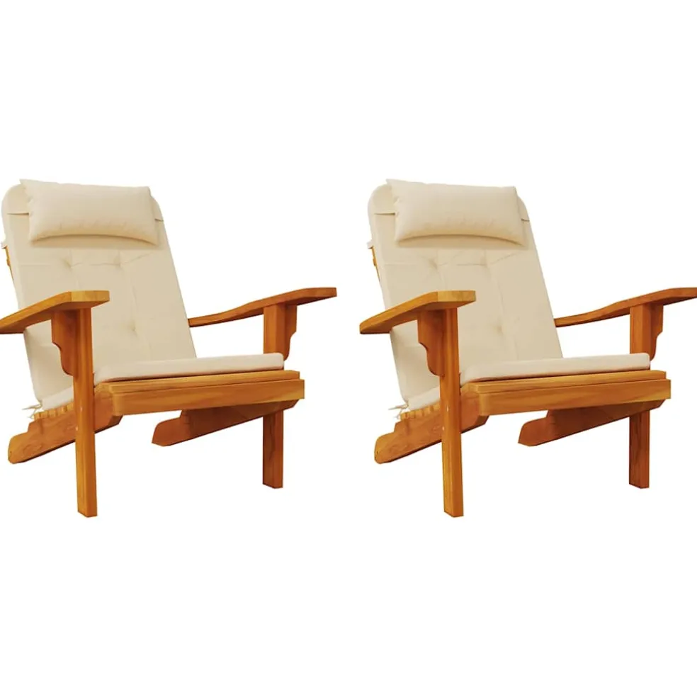 vidaXL Stoelkussens 2 st Adirondack oxford stof beige