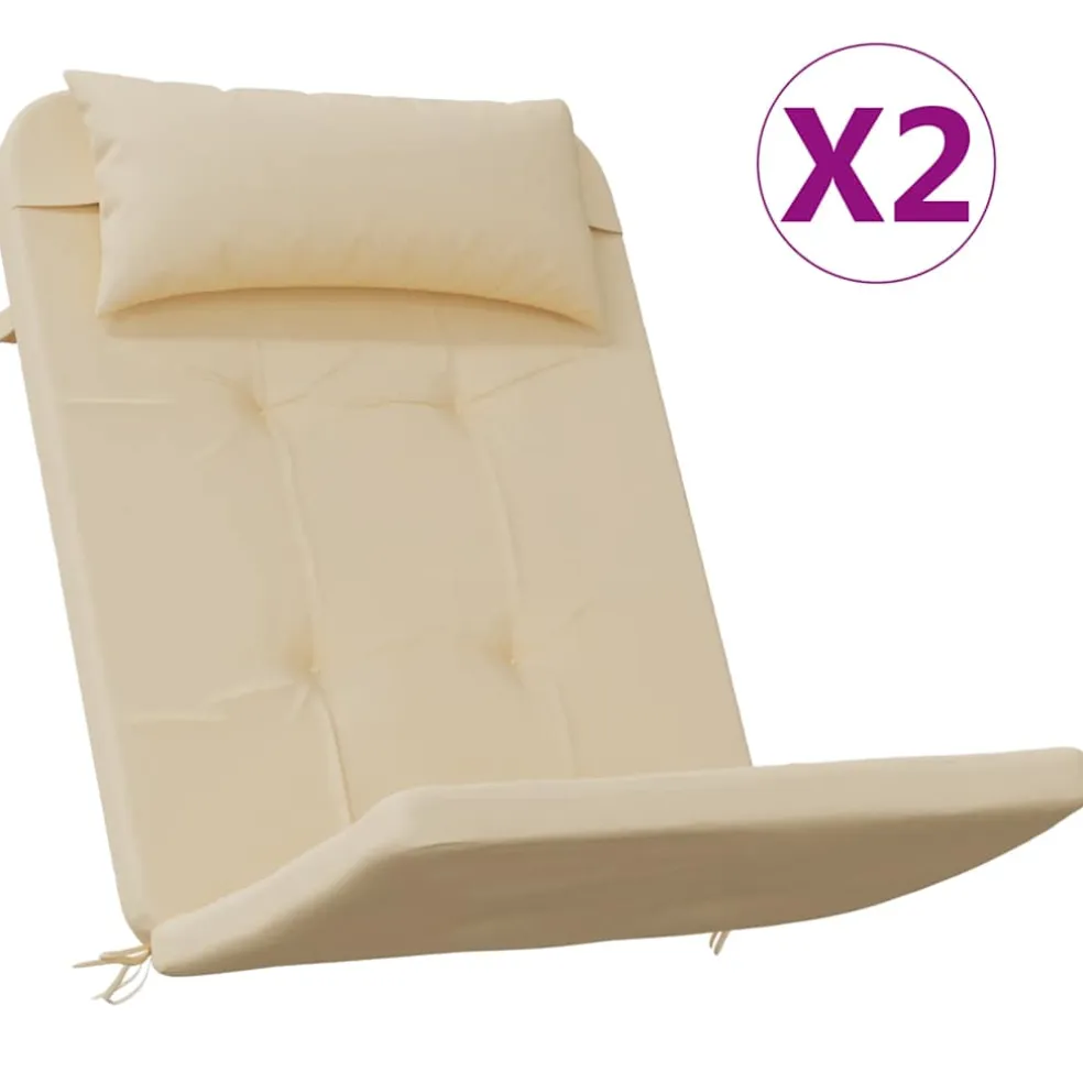 vidaXL Stoelkussens 2 st Adirondack oxford stof beige