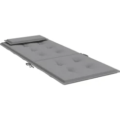 vidaXL Stoelkussens 2 st hoge rug oxford stof grijs