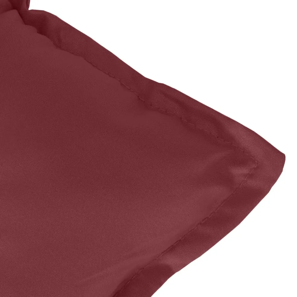 vidaXL Stoelkussens 2 st hoge rug 120x50x7 cm stof gemêleerd wijnrood