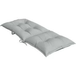 vidaXL Stoelkussens 2 st hoge rug 120x50x7 cm stof lichtgrijs