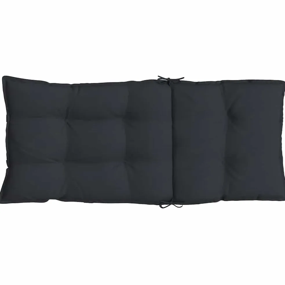 vidaXL Stoelkussens 2 st hoge rug oxford stof zwart