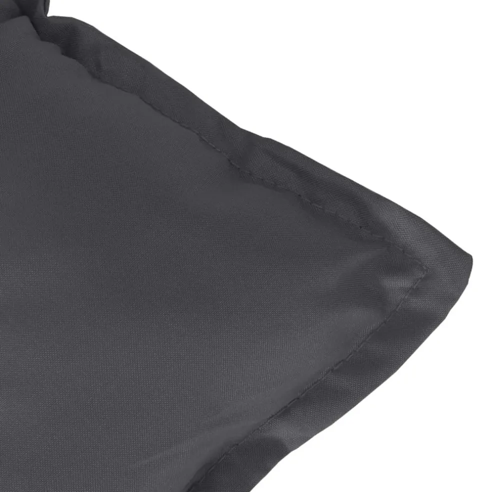 vidaXL Stoelkussens 2 st lage rug 100x50x7 cm stof gemêleerd antraciet