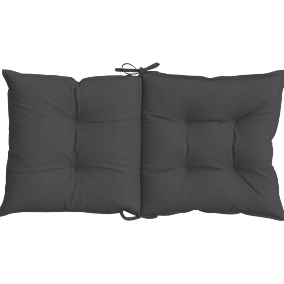 vidaXL Stoelkussens 2 st lage rug 100x50x7 cm stof gemêleerd antraciet