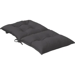 vidaXL Stoelkussens 2 st lage rug 100x50x7 cm stof gemêleerd antraciet