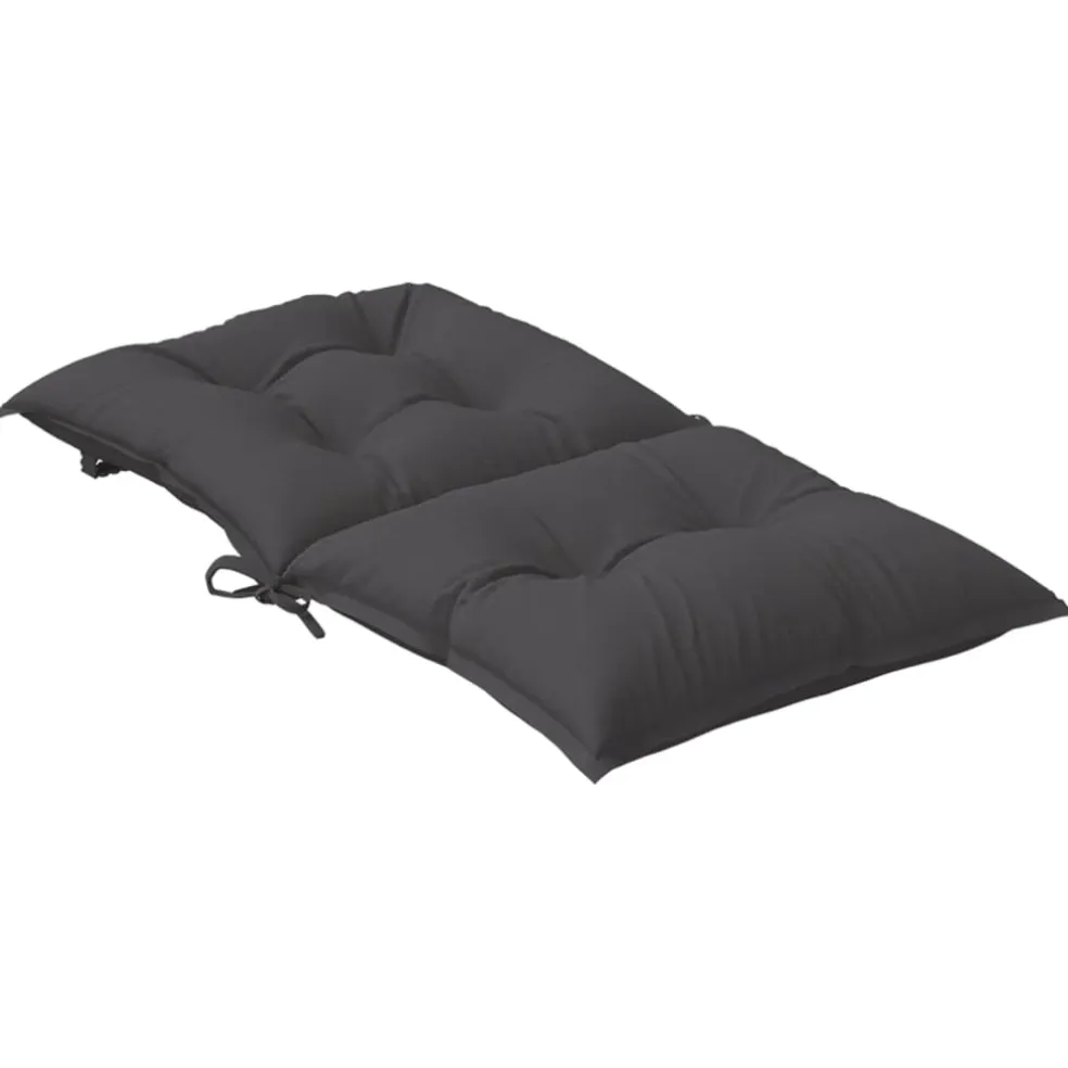 vidaXL Stoelkussens 2 st lage rug 100x50x7 cm stof gemêleerd antraciet