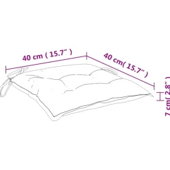 vidaXL Stoelkussens 2 st 40x40x7 cm oxford stof zwart