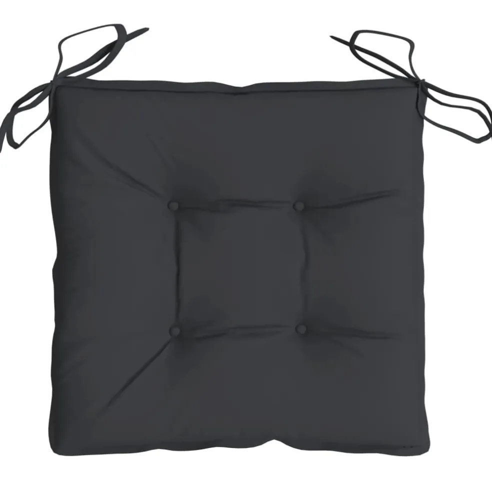 vidaXL Stoelkussens 2 st 40x40x7 cm oxford stof zwart