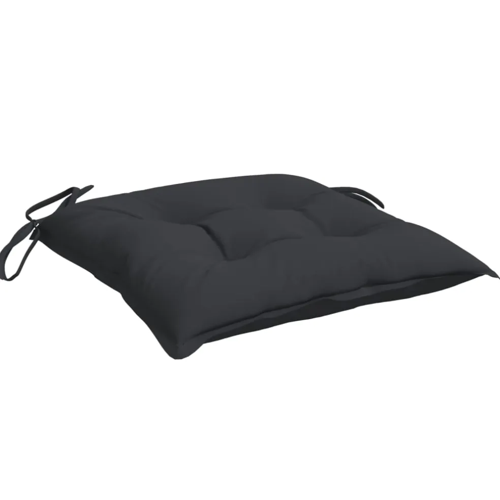 vidaXL Stoelkussens 2 st 40x40x7 cm oxford stof zwart