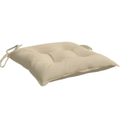 vidaXL Stoelkussens 2 st 40x40x7 cm oxford stof beige